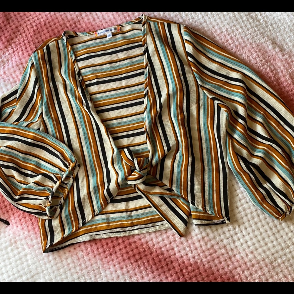 Front tie blouse